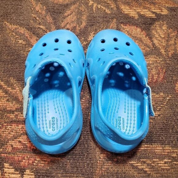 CROCS Blue Swiftwater Wave Toddler Sandals - Size 7 - Picture 2 of 6